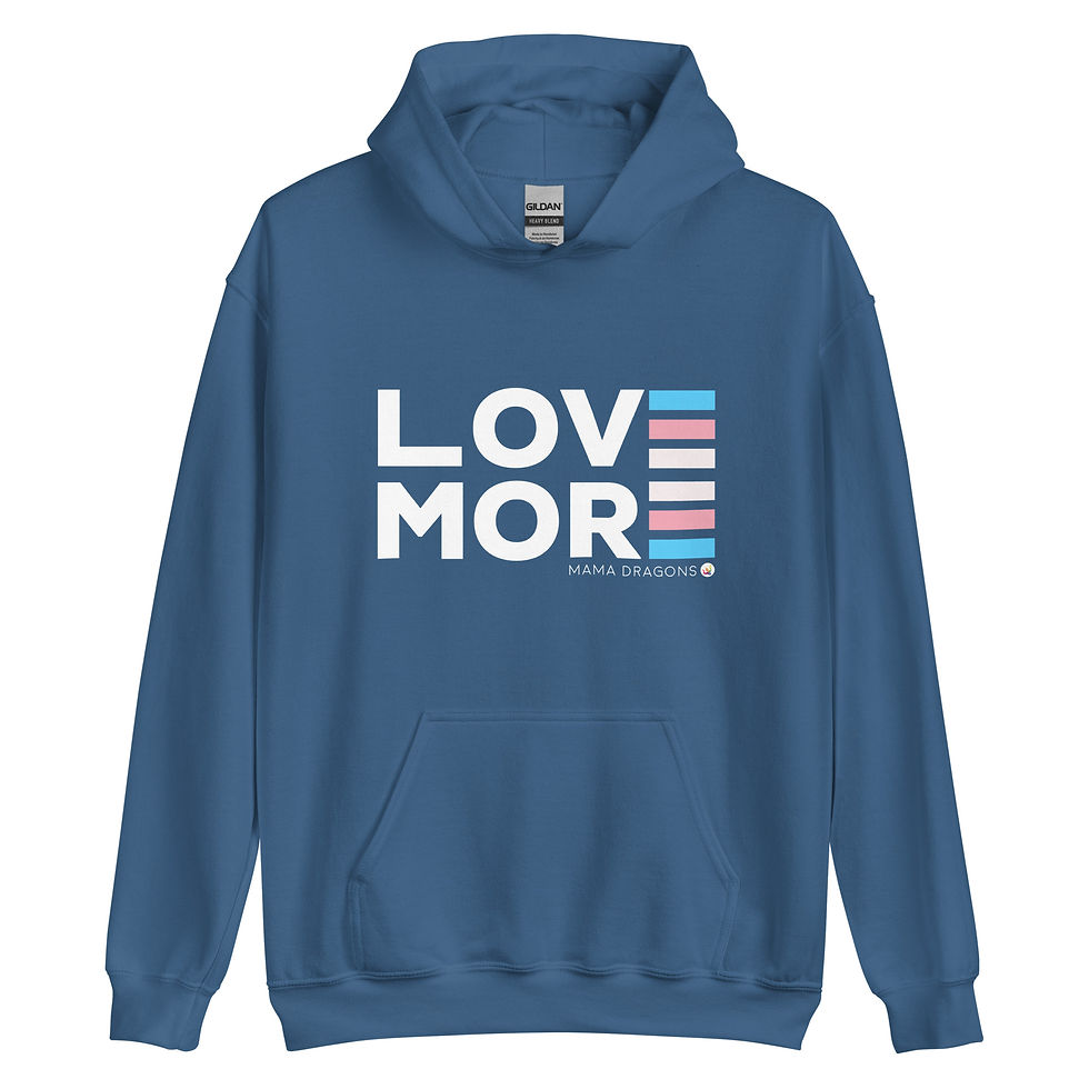 Thumbnail: Unisex Heavy LOVE MORE Trans Hoodie
