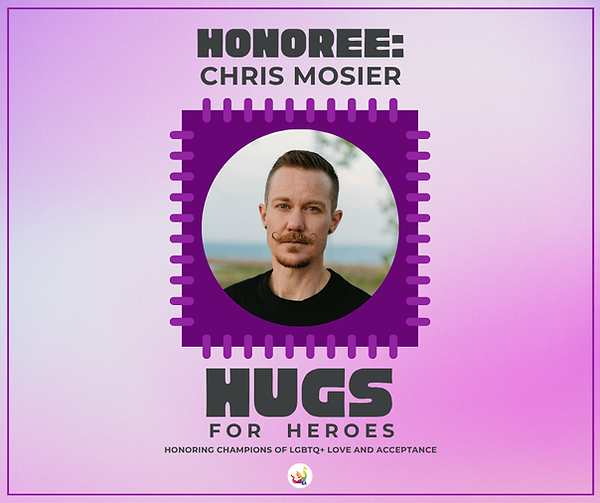 Chris Mosier as Hugs for Heroes recipient