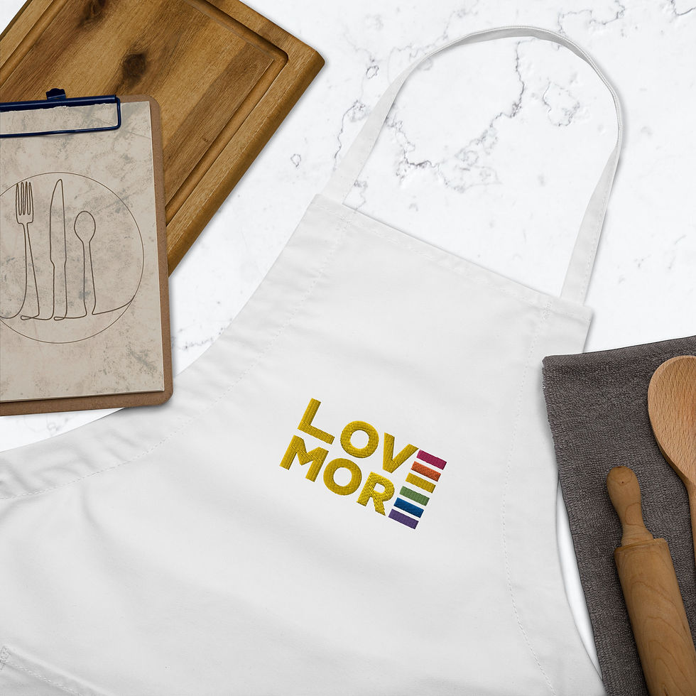 Thumbnail: LOVE MORE Embroidered Apron