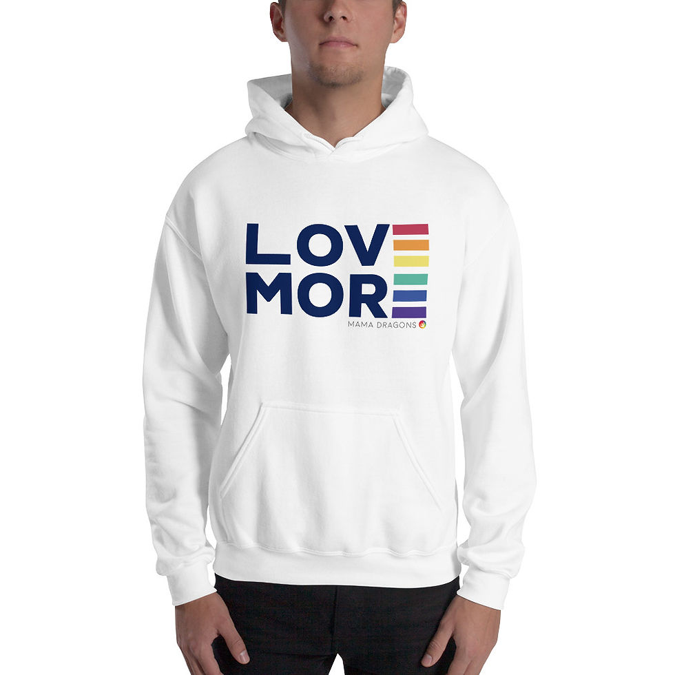 Thumbnail: Unisex Heavy LOVE MORE Pride Hoodie