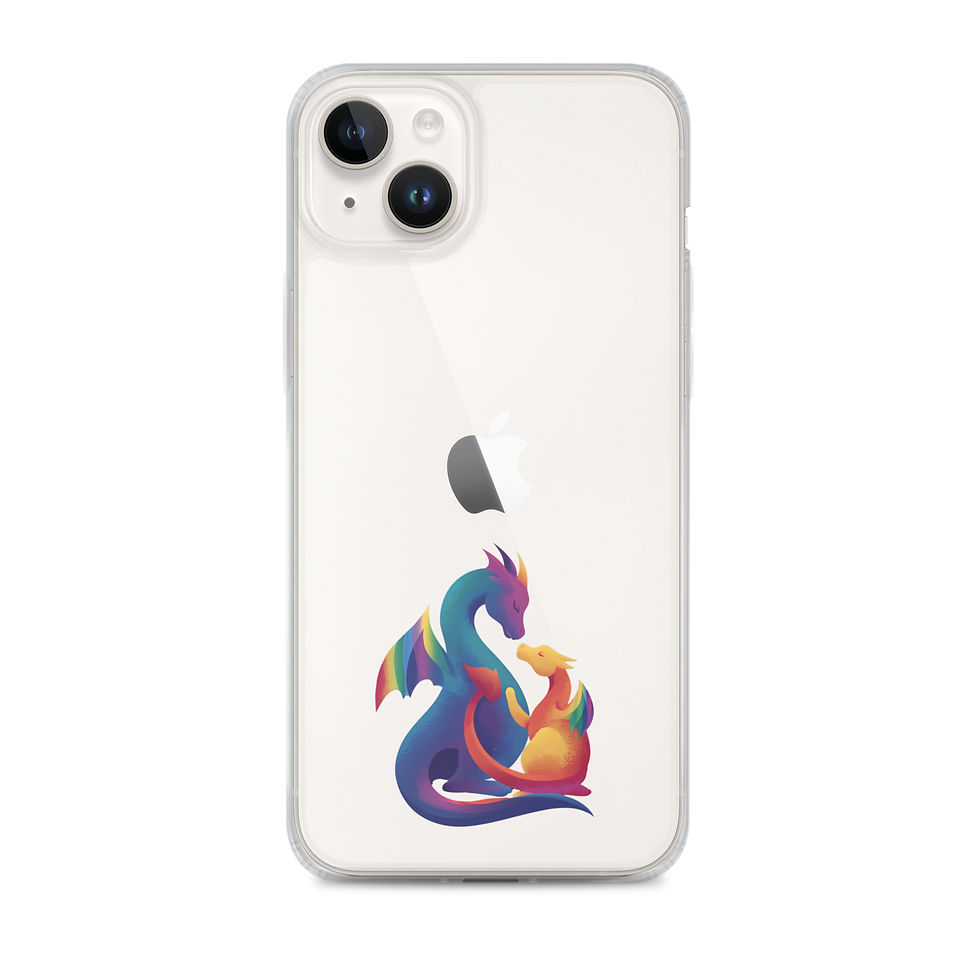 Thumbnail: Clear Rainbow Dragons Case for iPhone®