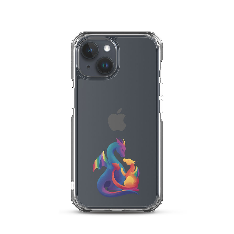 Thumbnail: Clear Rainbow Dragons Case for iPhone®