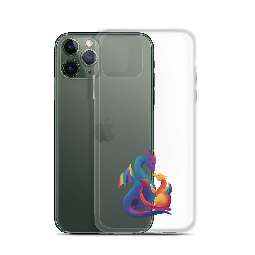 Thumbnail: Clear Rainbow Dragons Case for iPhone®