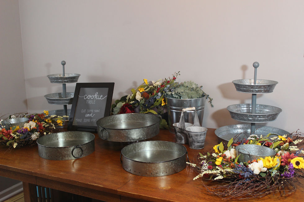 Galvanized Cookie Table