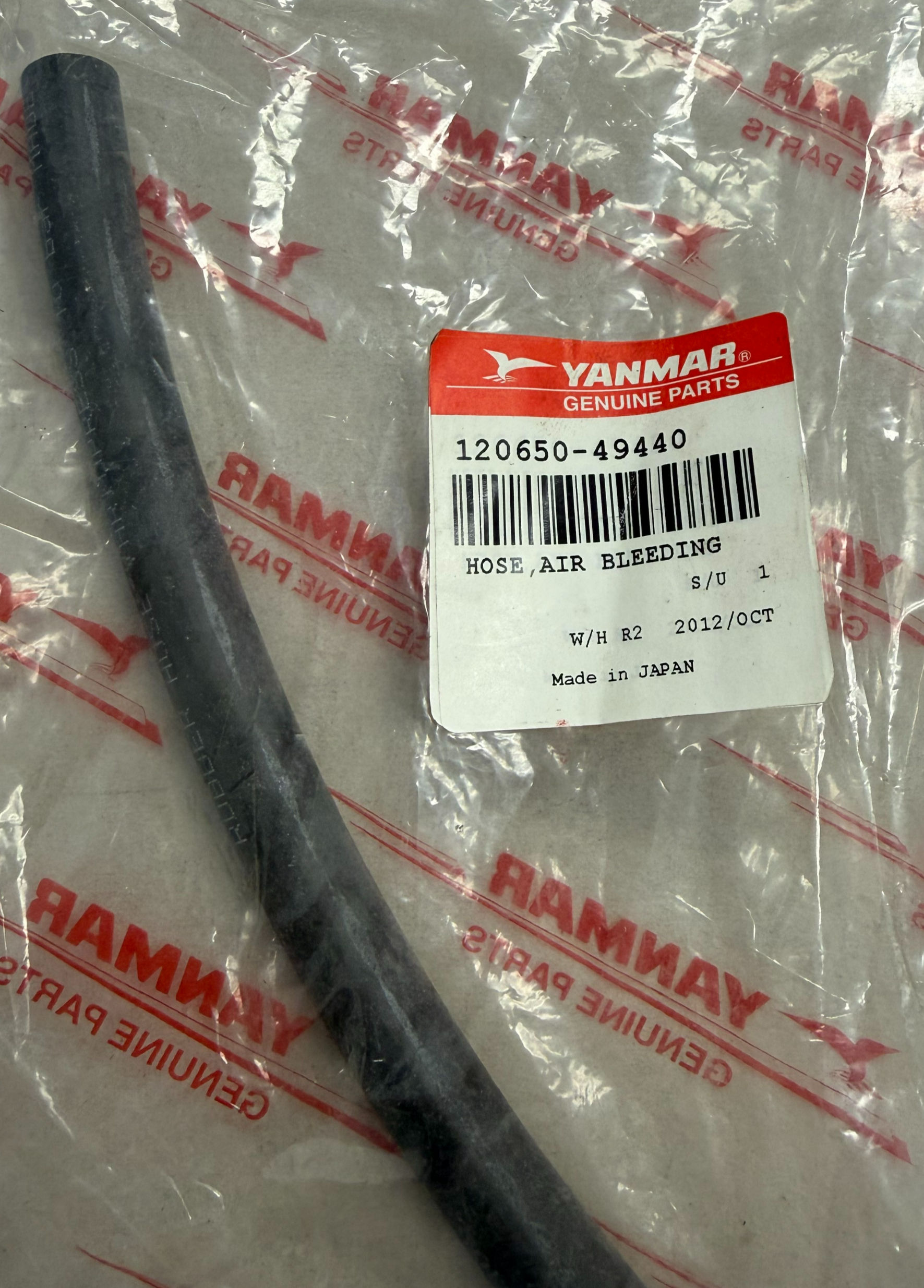120650-49440 Genuine Yanmar Air Bleeding Hose