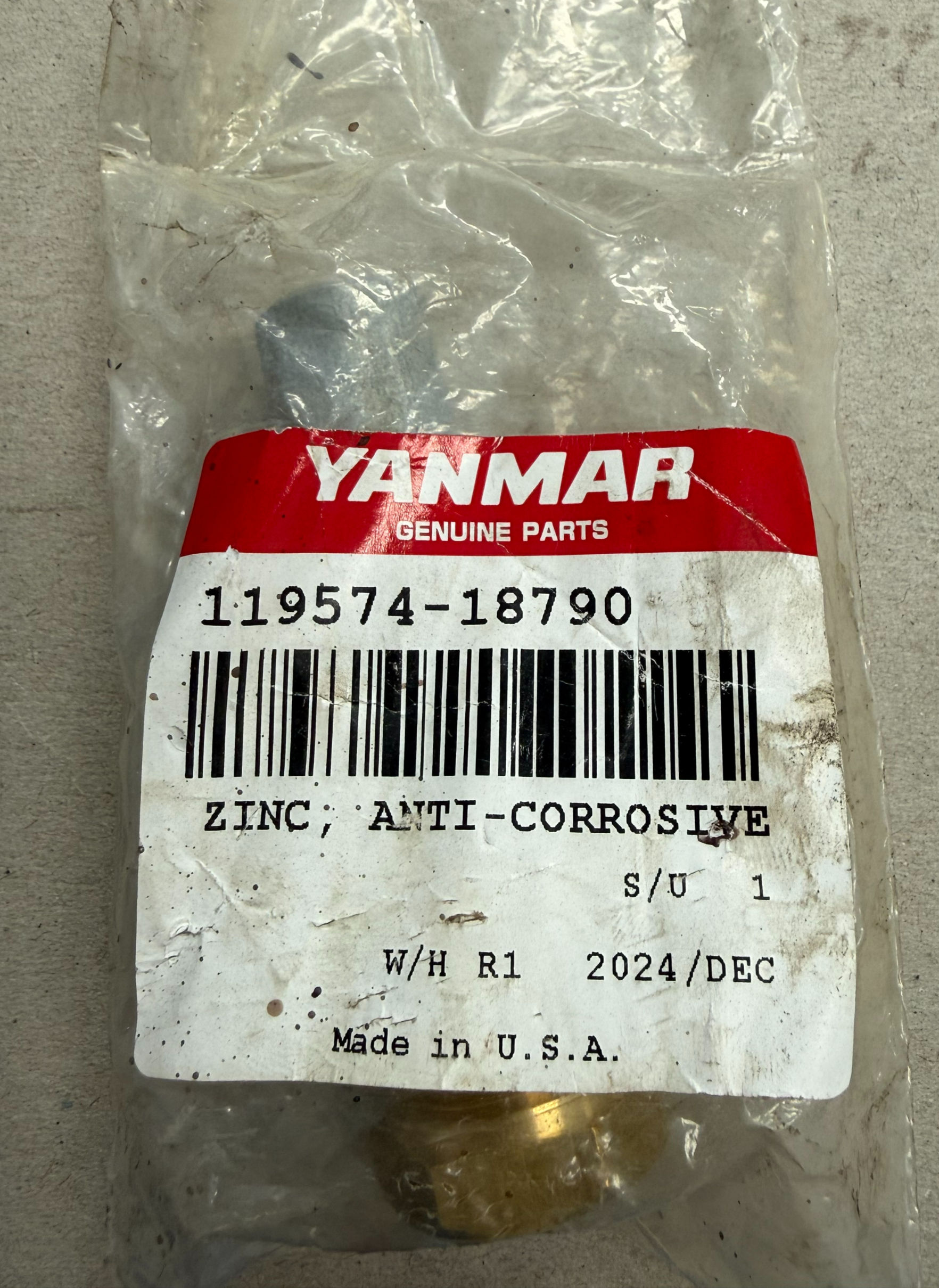 119574-18790 Genuine Yanmar E-2 Anti-Corrosive Zinc