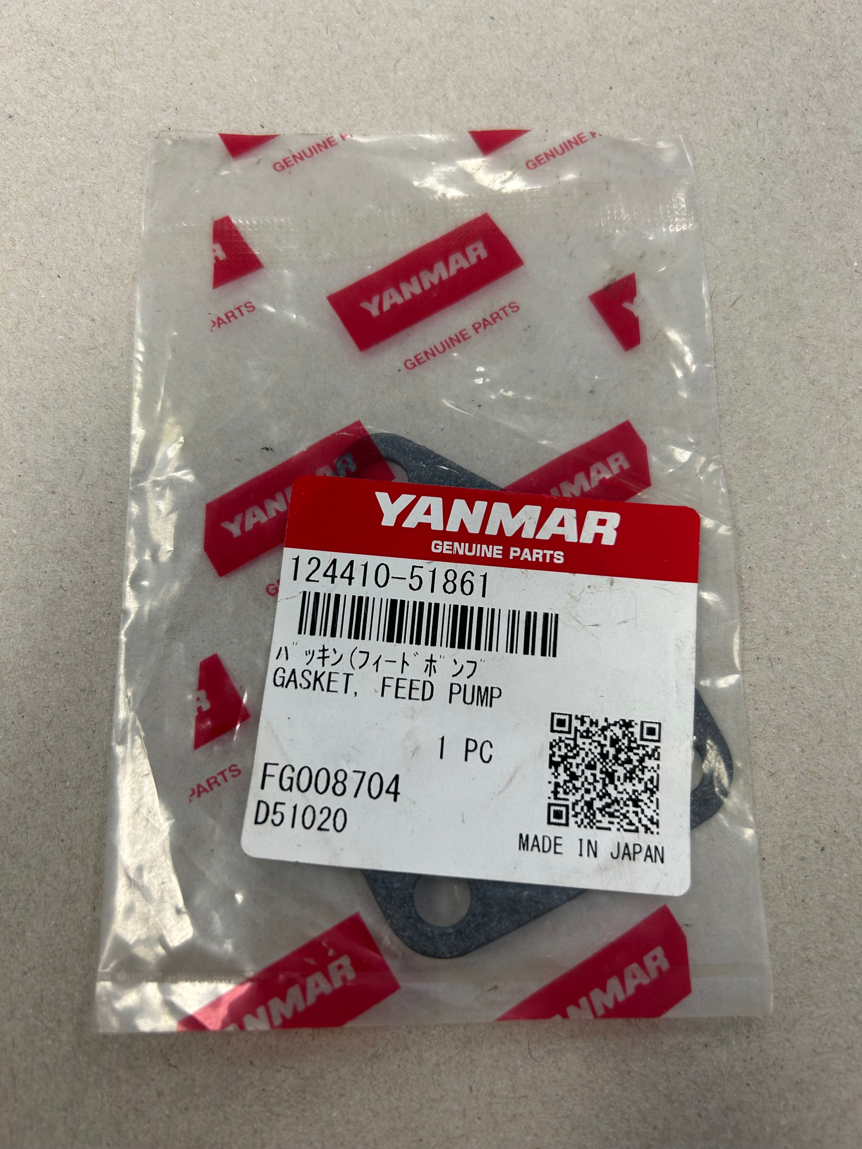 124410-51861 Genuine Yanmar Feed Pump Gasket
