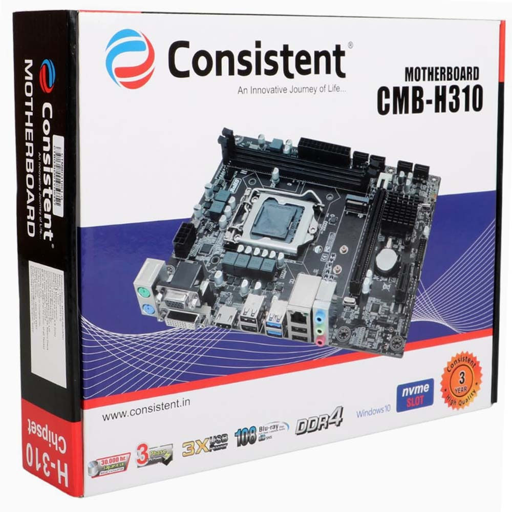 Consistent H310 LGA 1151 Micro-ATX Motherboard | Intel 8th/9th Gen CPU Support