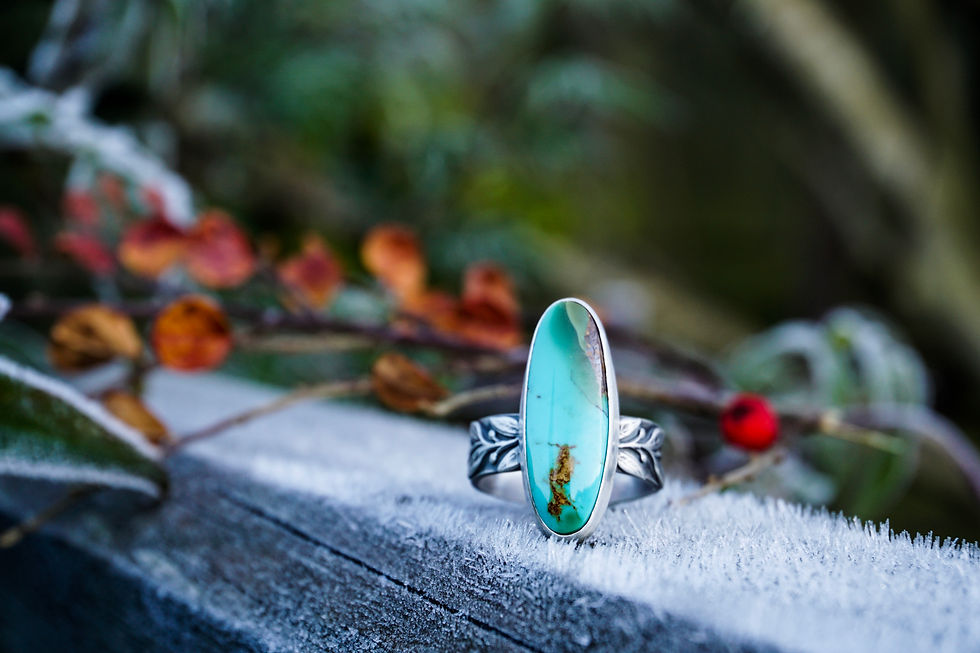 Thumbnail: Sleepy Bee Royston Turquoise Ring 8.25