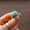 Thumbnail: Mountainscape Ring ~ Roston Turquoise ~ 8.25 wide band