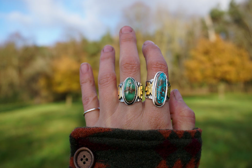 Thumbnail: Fall Ring Royston Turquoise size 6.25