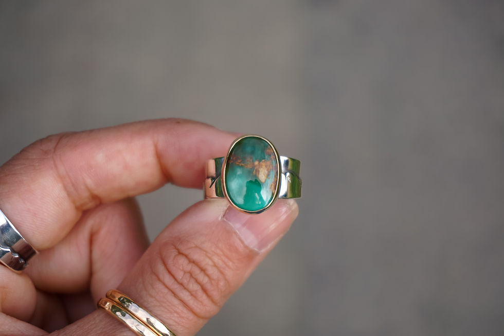 Thumbnail: Mountainscape Ring ~ Royston Turquoise