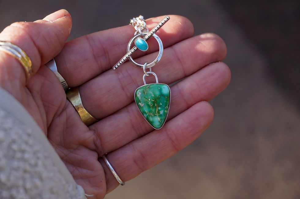 Toggle Necklace~ Emerald Valley Turquoise