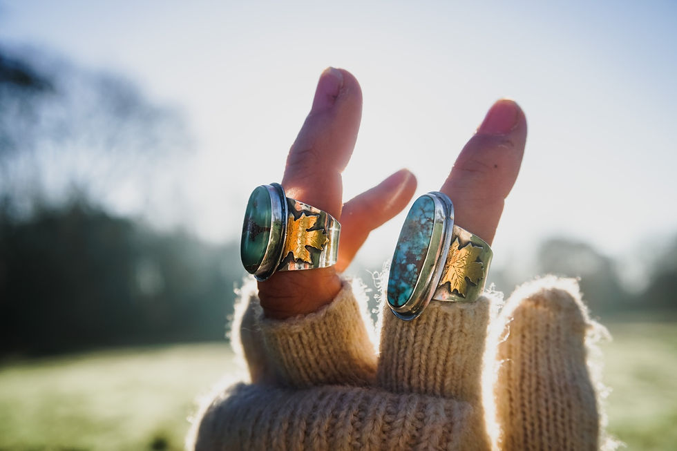 Thumbnail: Fall Ring Royston Turquoise size 6.25
