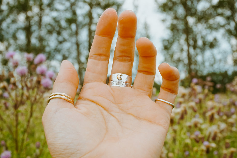 Thumbnail: Mountainscape Ring ~ Boulder Opal set in 9ct gold ~ 6.25 wide band