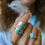 Thumbnail: Mountainscape Ring ~ Carico Lake Turquoise set in 9ct gold ~6.5 wide band