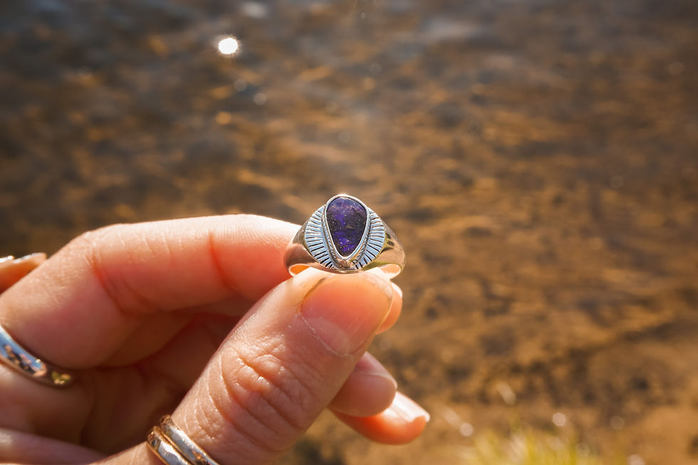 Thumbnail: Portal Ring ~ Size 7.25 ~ Boulder Opal
