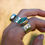 Thumbnail: Fall Ring ~ Royston Turquoise ~ size 8.75