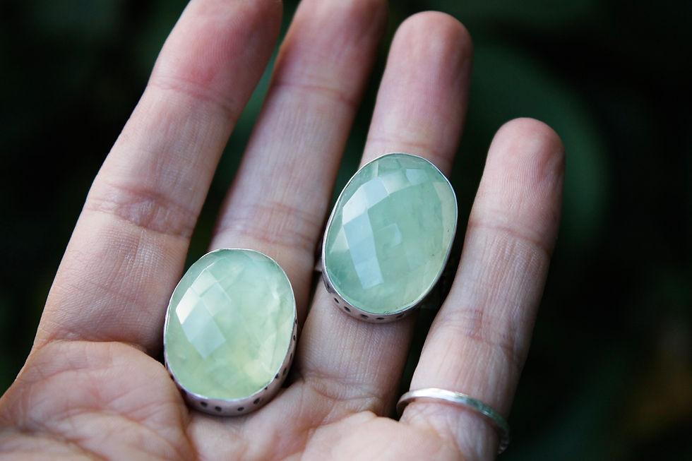 Thumbnail: Prehnite Bee Ring US: 8