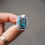 Thumbnail: Ophis Ring ~Pilot Mountain Turquoise ~ size 6.5 wide band