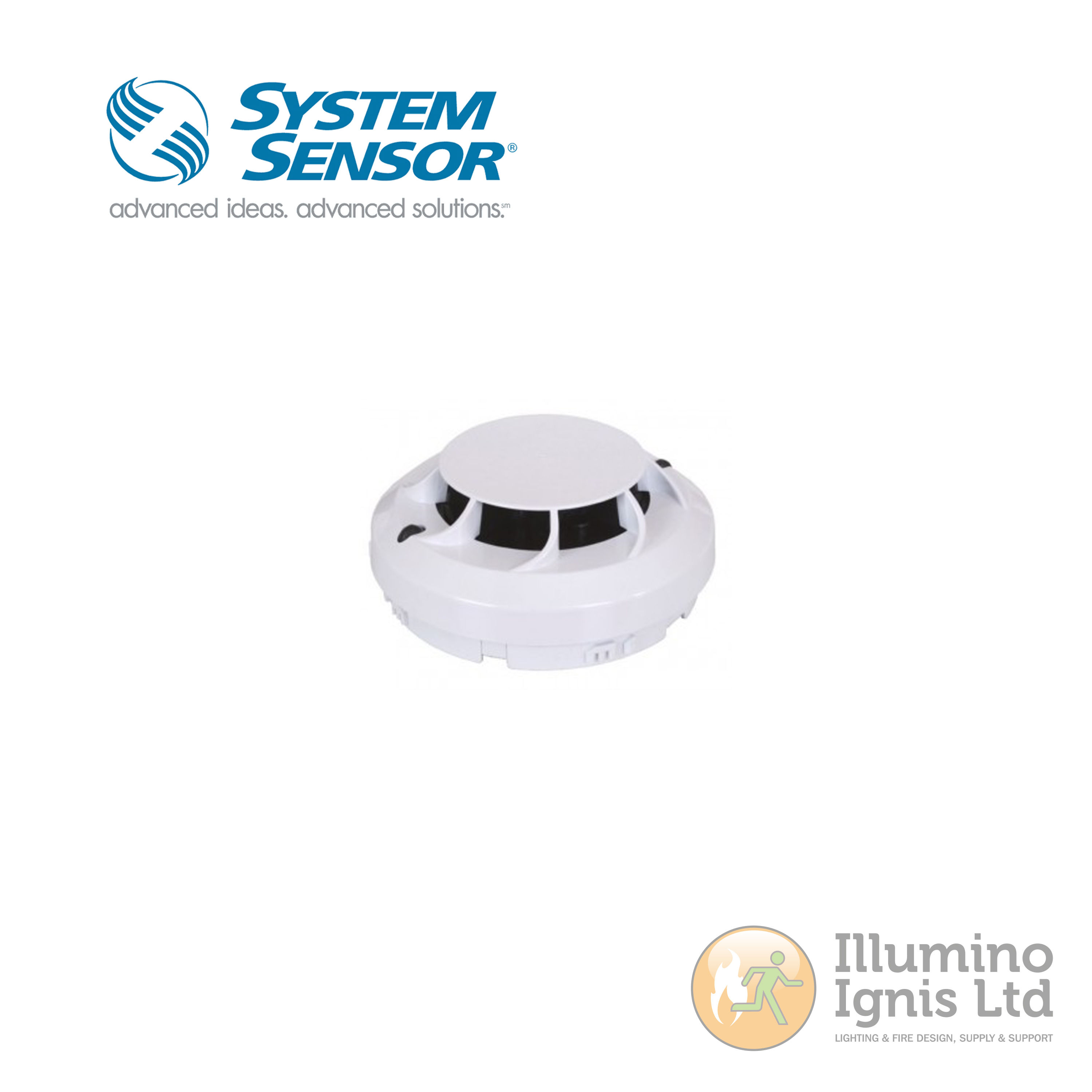 Low Profile Optical Smoke Sensor With Isolator - White