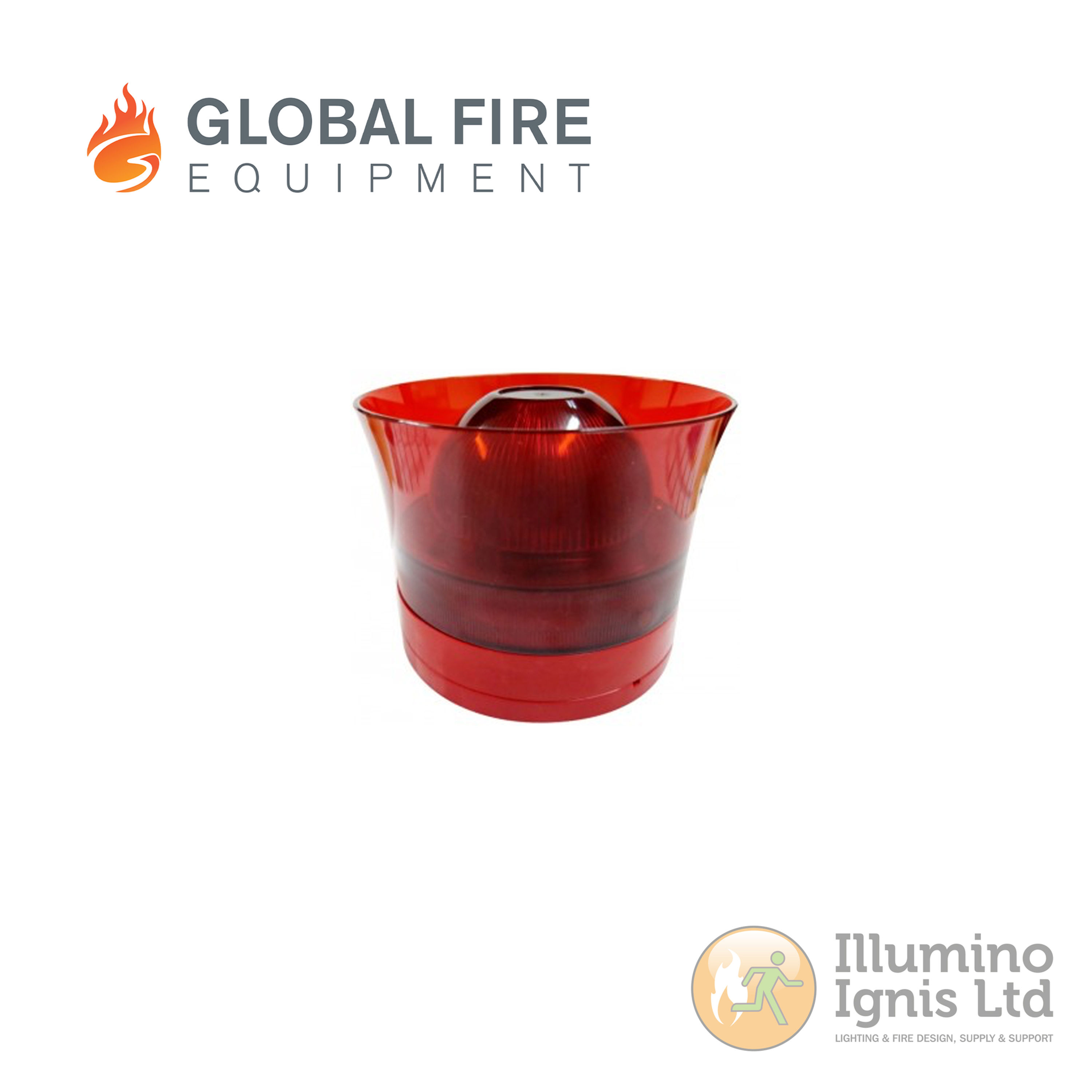 VALKYRIE Addressable Wall Mount Sounder Beacon, Red