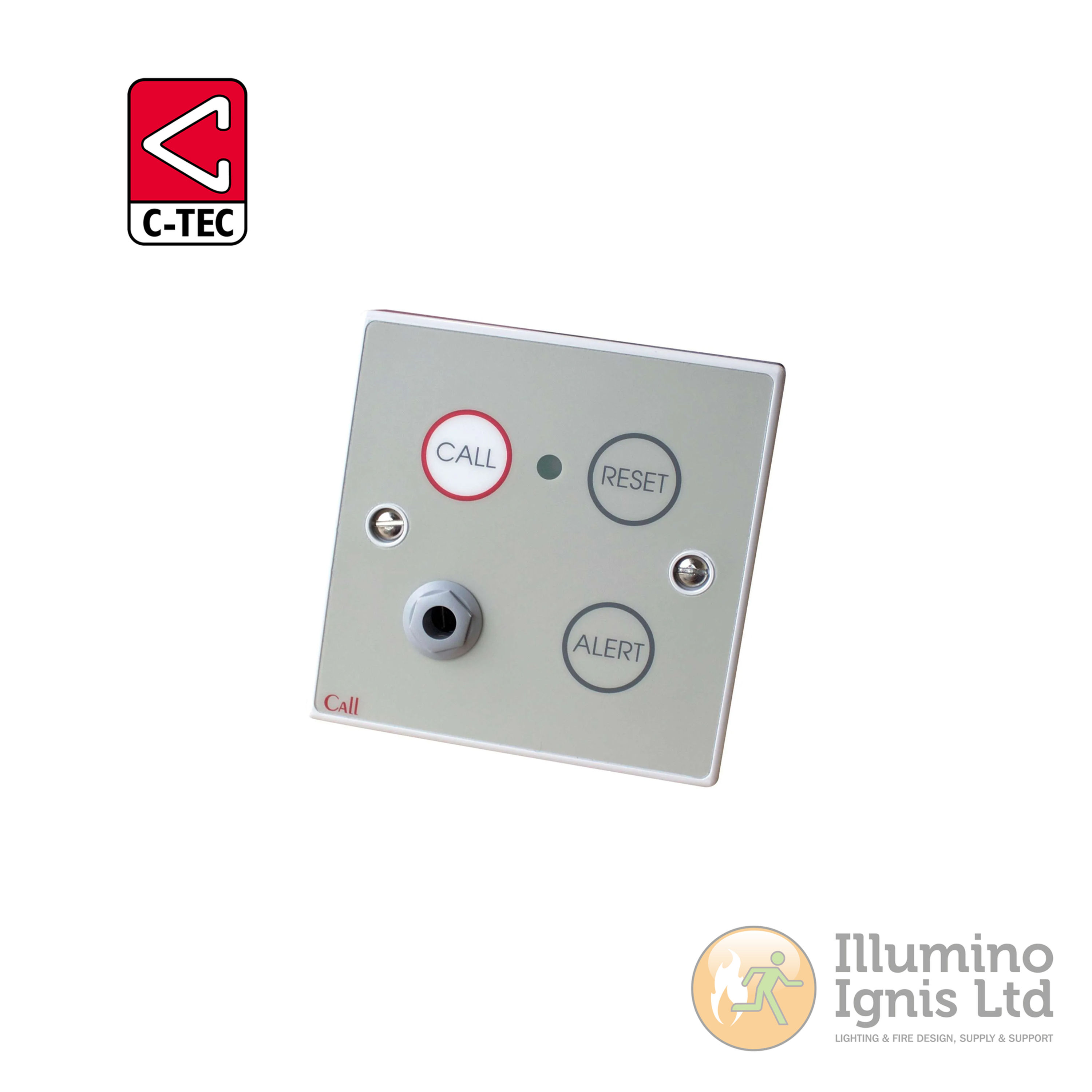 Emergency Call Point, Button Reset c/w Remote Socket, Standard & Emergency Calls