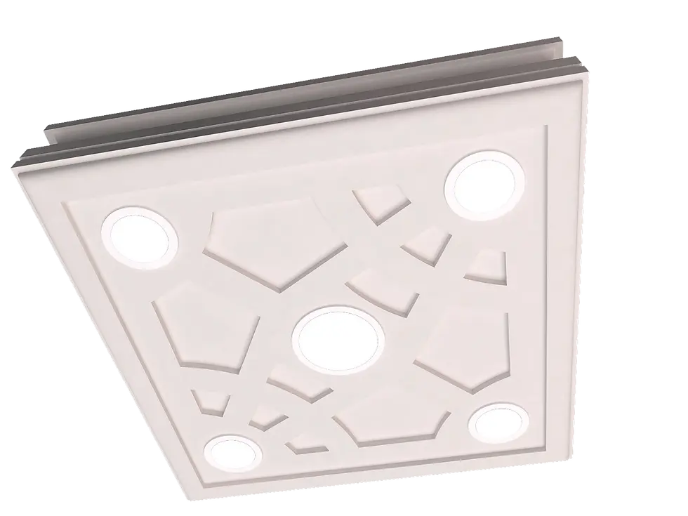 Küçük resim: Motifpiyer Spot Gizli Isık Uyumlu Tavan Göbek 45-5-60X60X13cm