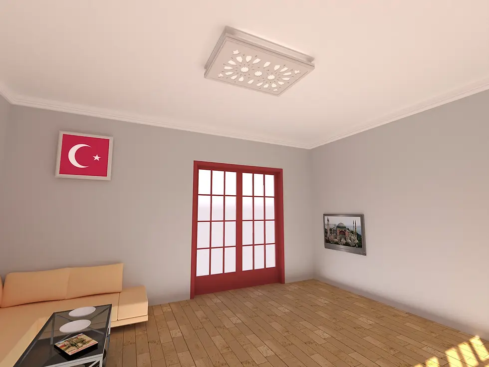 Küçük resim: Motifpiyer Led Uyumlu Tavan Göbek 74-90X60X13cm