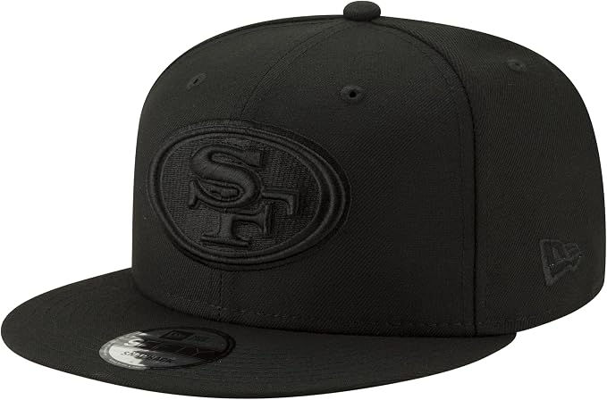 49ers Black on Black Snapback Cap