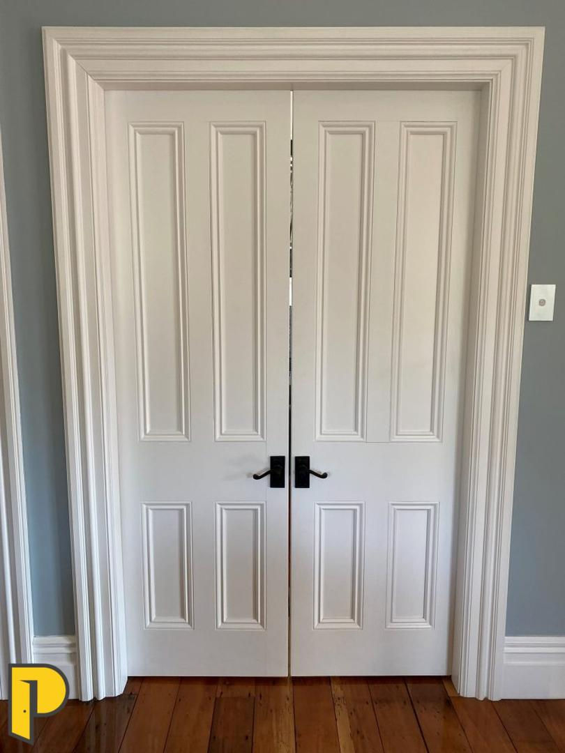 Pair hung, interior 4 panel custom made door, to match older style house - Paraparaumu Doors & Joinery - Kapiti, Wellington