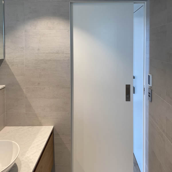 Cavity Sliding Door into small ensuite - Paraparaumu Doors & Joinery