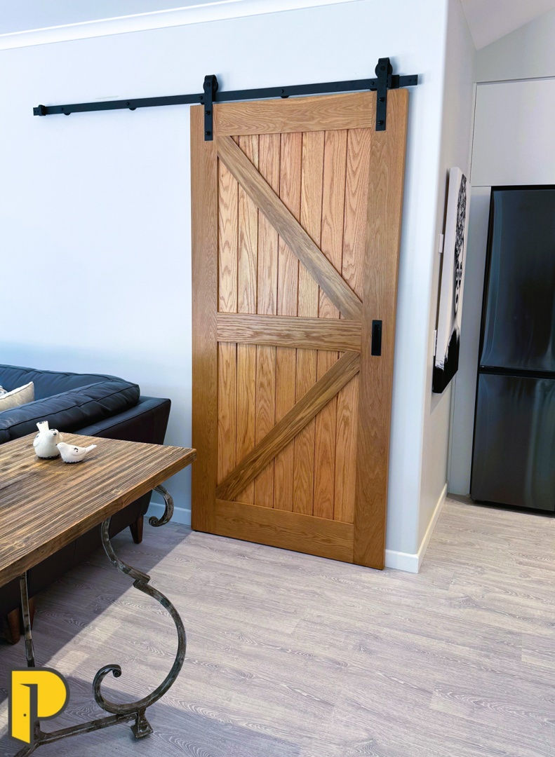 American White oak Barn door - Paraparaumu Doors & Joinery