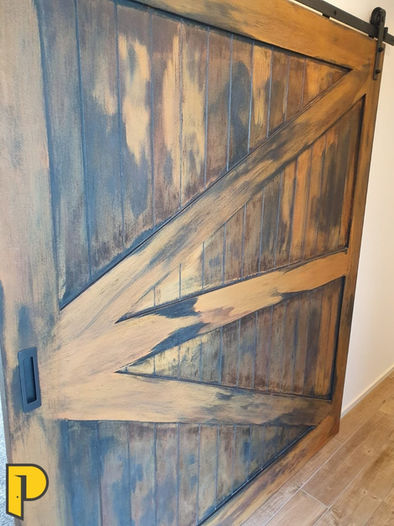 Rustic barn door, design 3, black classic track - Paraparaumu Doors & Joinery