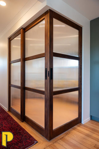 Abodo Vulcan Glass doors narrow reeded glass 3 light doors - Paraparaumu Doors & Joinery - Kapiti, Wellington