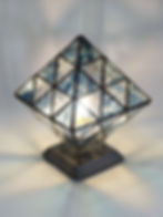Miniature : Lampe Pyramide Bleu-Blanc