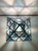 Miniature : Lampe Pyramide Bleu-Blanc