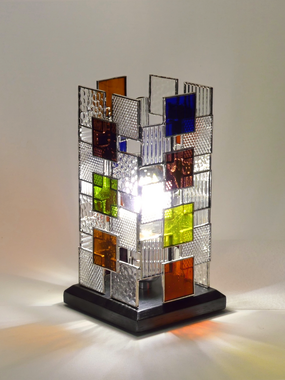 Miniature : Lampe Tour Carrée PatchWork