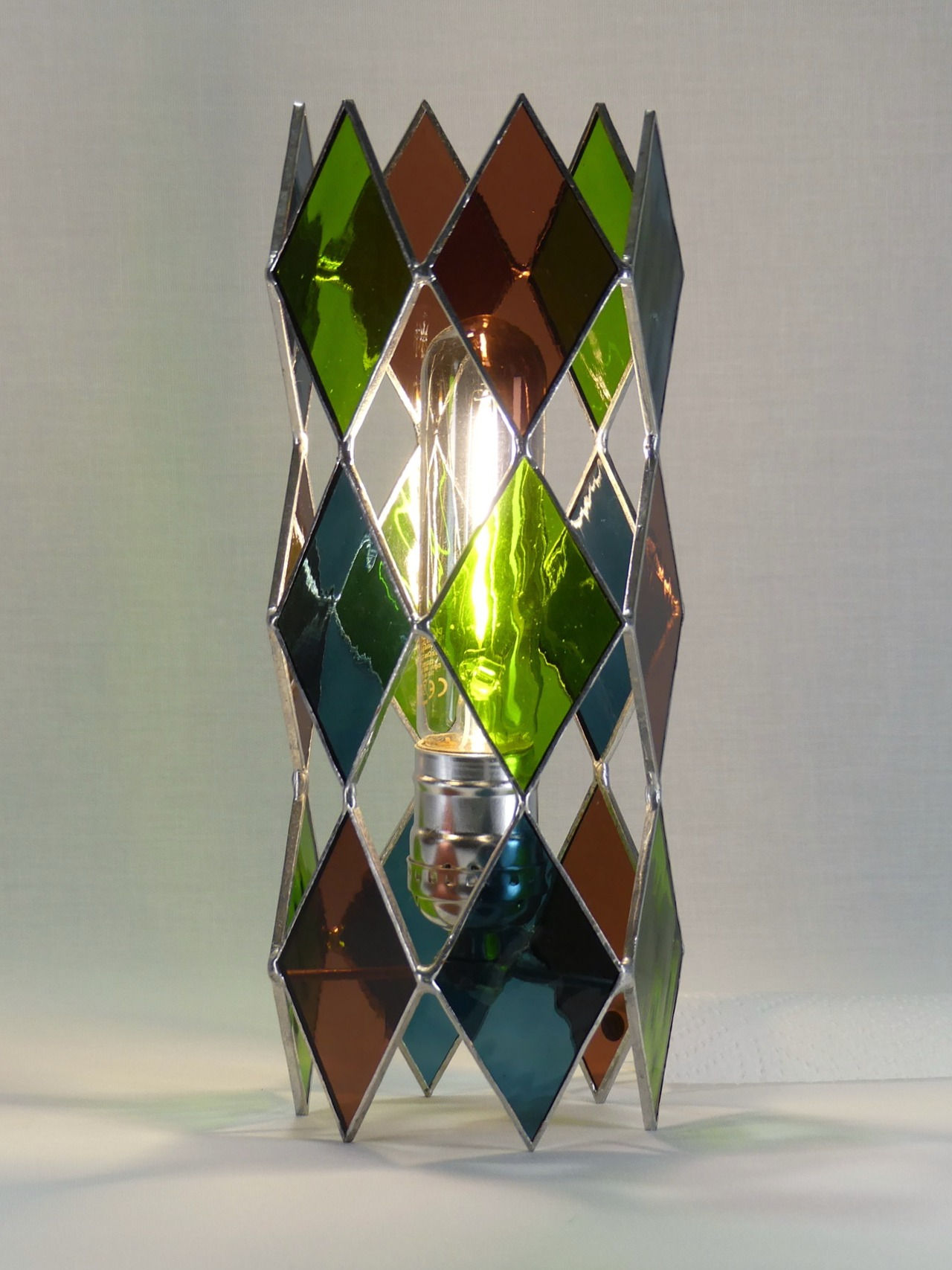 Lampe Fusée Bleu-Vert-Mauve