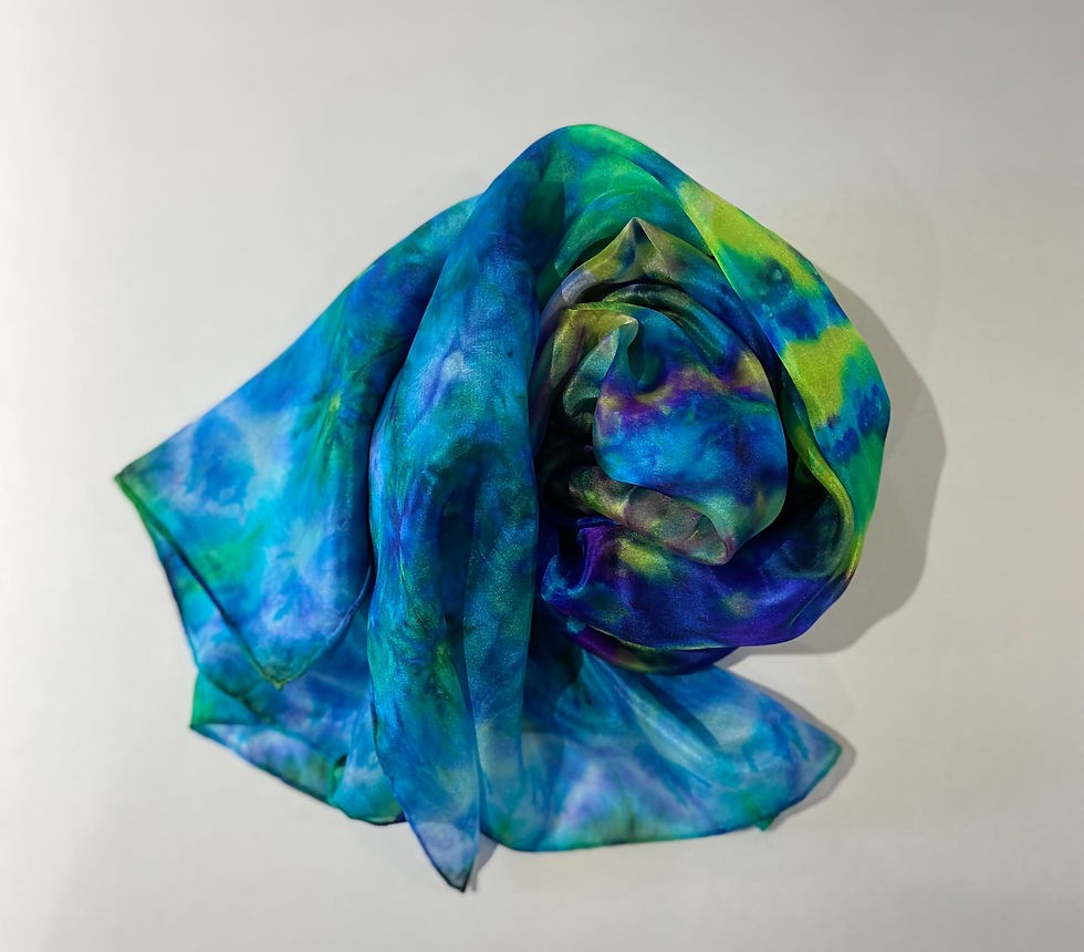 Thumbnail: Magnificent Muscari Hand Painted Pure Silk Scarf ~ One Of A Kind