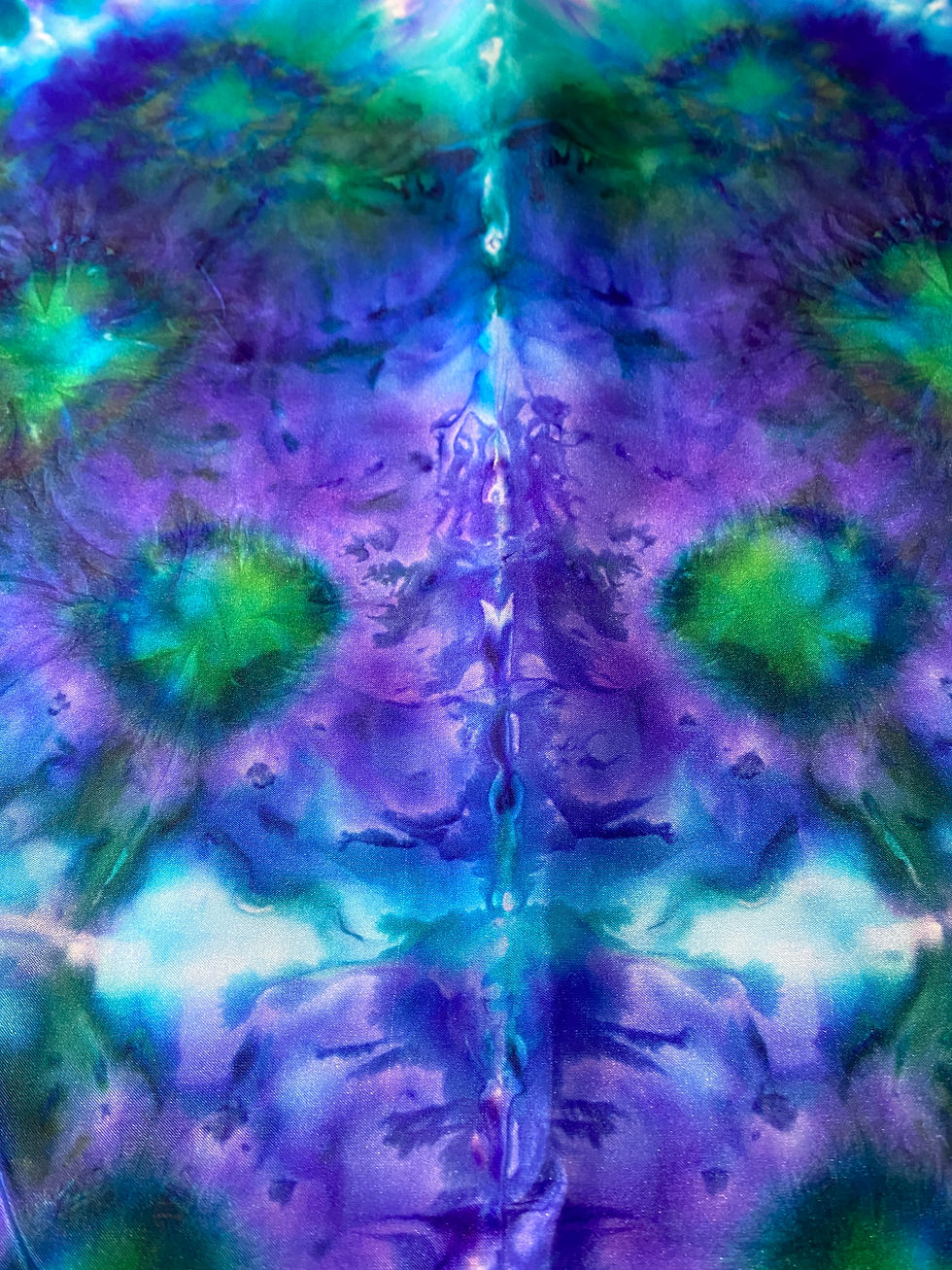 Thumbnail: Magical Muscari ~ Hand Painted Thicker Pure Silk Square Scarf ~ One Of A Kind