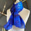 Thumbnail: Captivating Sapphire Ceanothus ~ Hand Painted Pure Silk Scarf ~ One Of A Kind