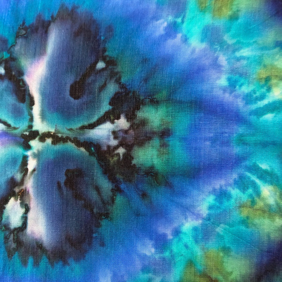 Thumbnail: Large Sapphire Bouquet Silk Pocket Square ~ Handkerchief