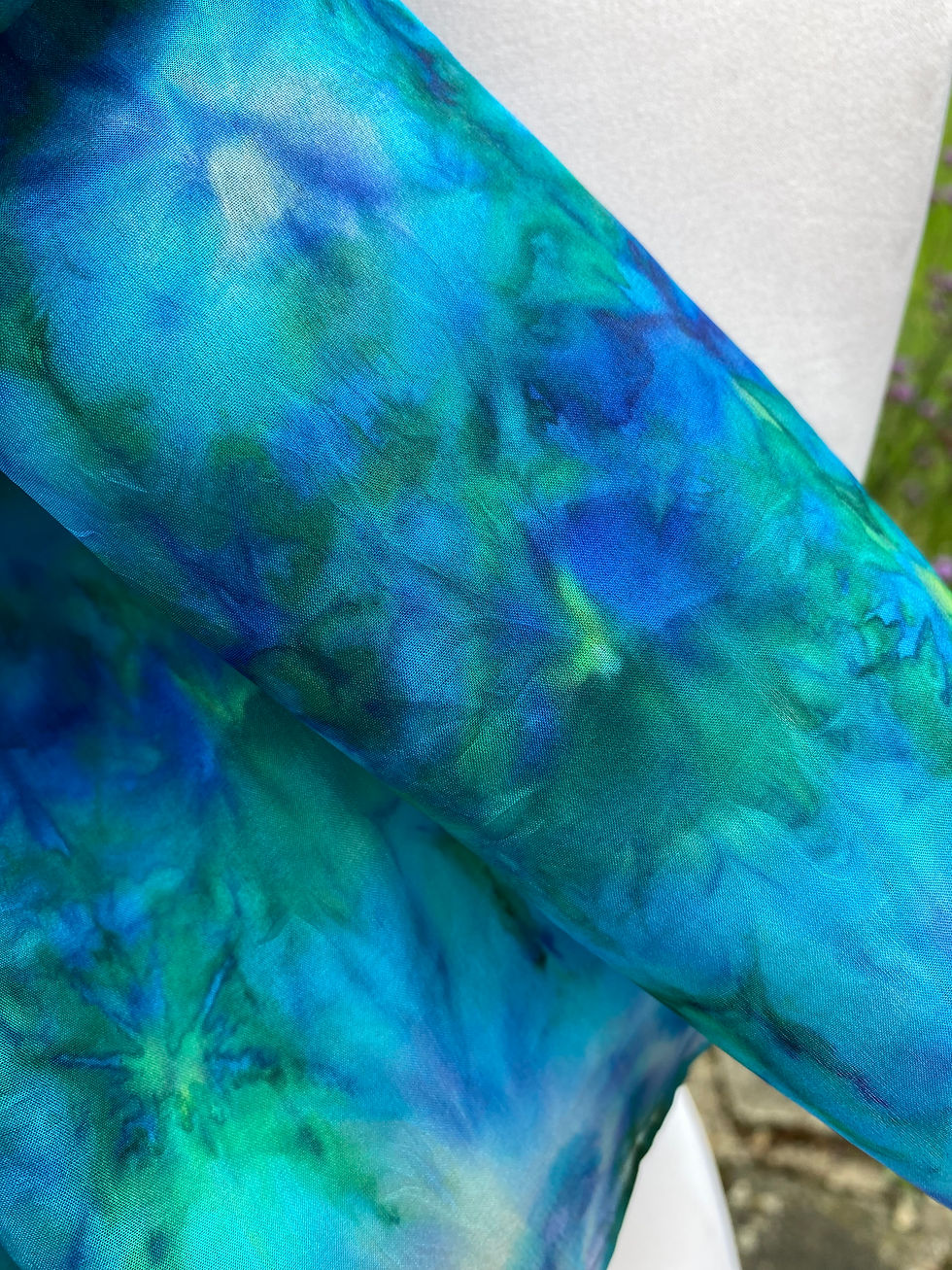 Thumbnail: Magnificent Muscari Hand Painted Pure Silk Scarf ~ One Of A Kind