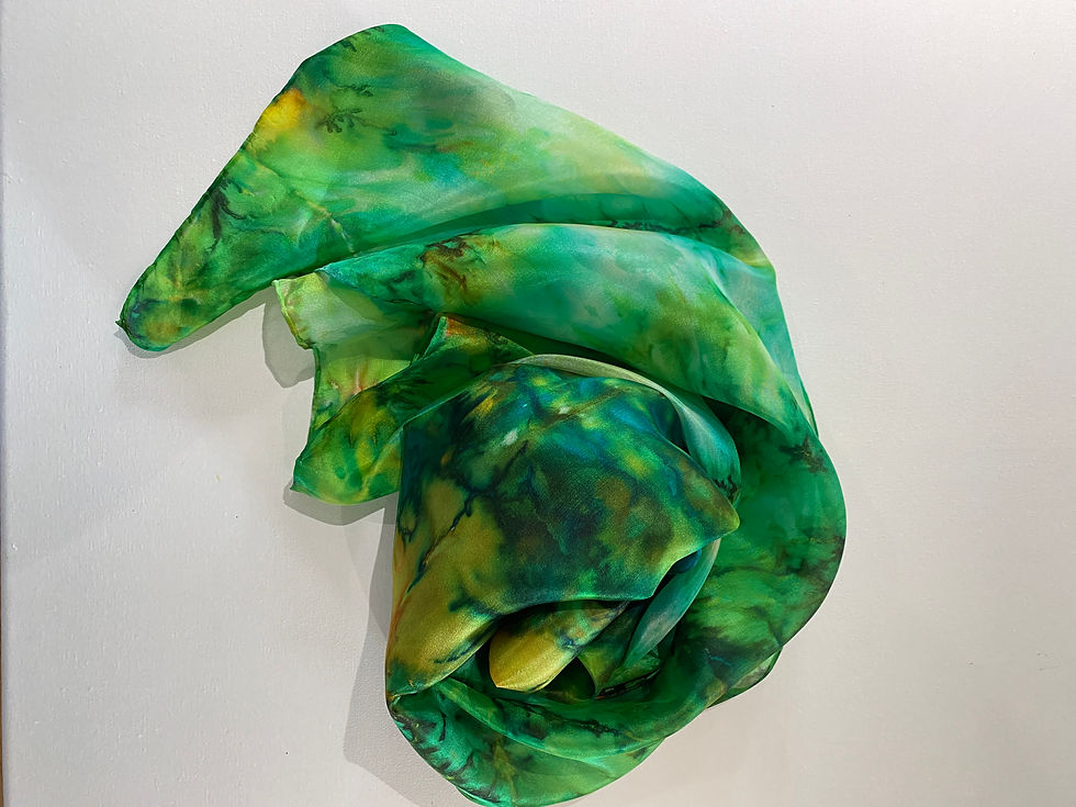 Thumbnail: Barley Fields Of Gold ~ Hand Painted Pure Silk Scarf ~ One Of A Kind