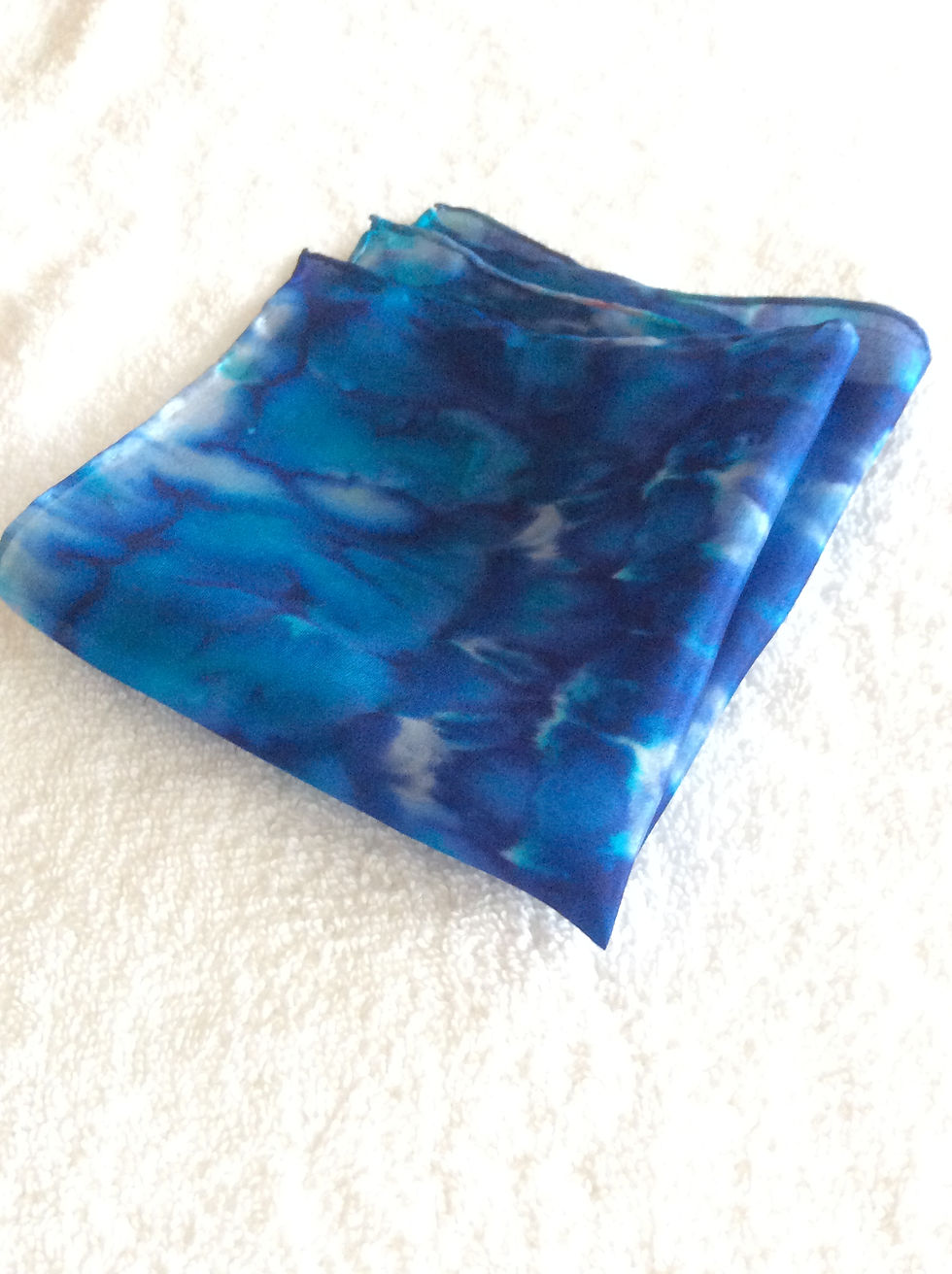 Thumbnail: Silk Pocket Square ~ Handkerchief.Hand Crafted in Suffolk