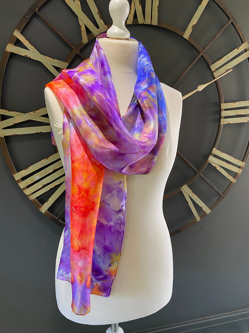 Thumbnail: Peony Pink Loveliness ~ Hand Painted Pure Silk Scarf ~ One Of A Kind