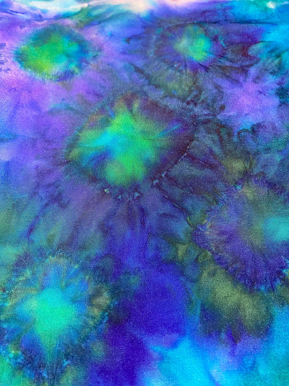 Thumbnail: Magical Muscari ~ Hand Painted Thicker Pure Silk Square Scarf ~ One Of A Kind