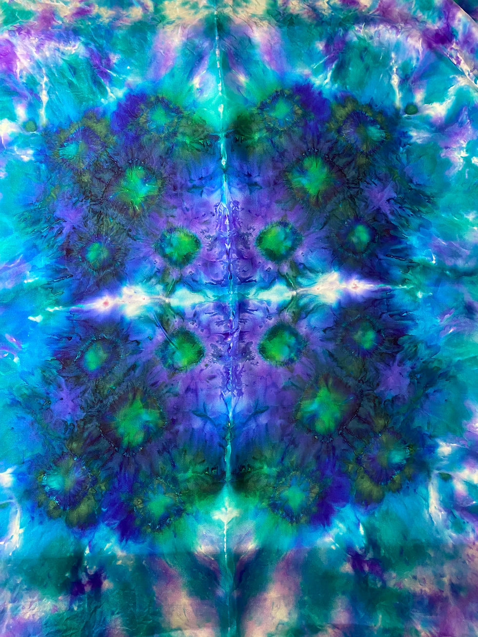 Thumbnail: Magical Muscari ~ Hand Painted Thicker Pure Silk Square Scarf ~ One Of A Kind