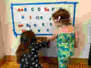 Use magnet letters to build words on the wall or sort lowercase and capital letters